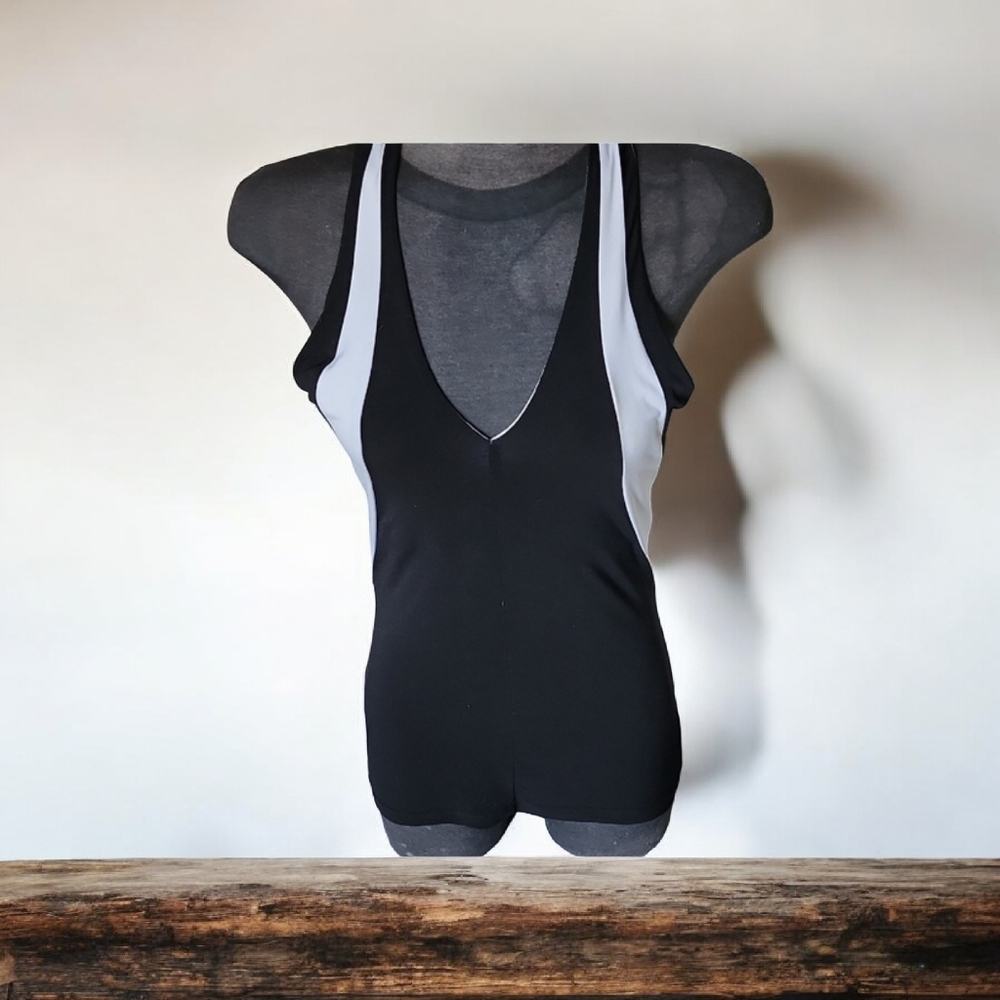 Black and White Women's Halter Top